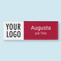 Rode Acryl Naambord Logo Magnetisch Professioneel