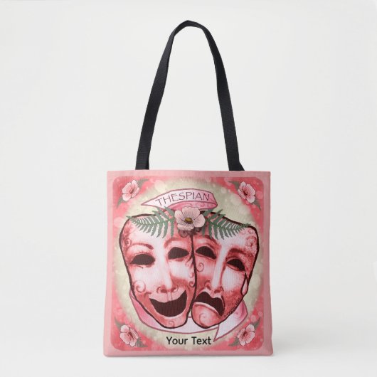Rode Actermaskers Tote Bag (Voorkant)