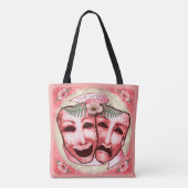 Rode Actermaskers Tote Bag (Achterkant)