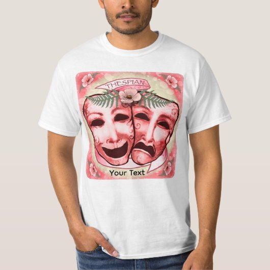 Rode Acteursmaskers T-shirt (Voorkant)
