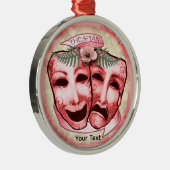 Rode Actormaskers Metalen Ornament (Rechts)