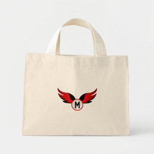 Rode Adelaar met Persoonlijke Naam Vleugel Mini Tote Bag
