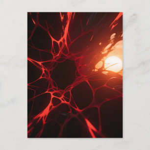Rode Aderen Zonsondergang Afgrond Briefkaart