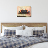 Rode Admiraalvlinder Canvasprint Canvas Afdruk (Insitu (Slaapkamer))