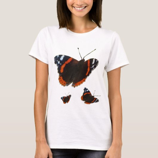 Rode Admiraalvlinder T-Shirt (Voorkant)