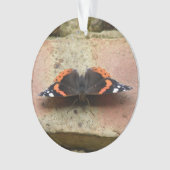 Rode Admiraalvlinderornament Ornament (voorkant)