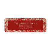  rode adreslabels voor retourzendingen etiket (Voorkant)