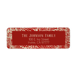 rode adreslabels voor retourzendingen etiket