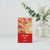 Rode afbeelding voor de Sunset-business card Visitekaartje (Staand voorkant)