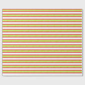 Rode afgedekte statische langloopgroene strepen cadeaupapier (Vlak)