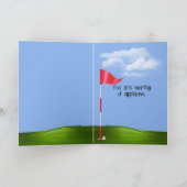 Rode afgestudeerkap op Golfbal Kaart (Binnen)