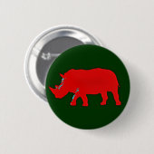 rode afrika rhinocerus ronde button 5,7 cm (Voorkant /achterkant)