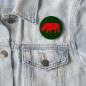 rode afrika rhinocerus ronde button 5,7 cm (In situ)