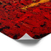 Rode Afrikaanse Abstracte schilderkunst, afdrukken Poster (Hoek)