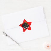 Rode afstudeercongratulaties ster sticker (Envelop)