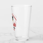 Rode afstudeerfeest verjaardagsfeest glas (Links)