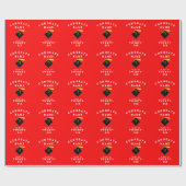 Rode afstudeergeschenk 2026 cadeaupapier (Vlak)