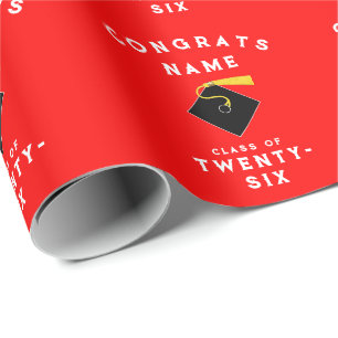 Rode afstudeergeschenk 2026 cadeaupapier