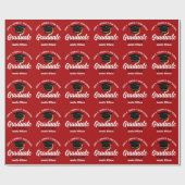 Rode afstudeergeschenkverpakking 2026 cadeaupapier (Vlak)