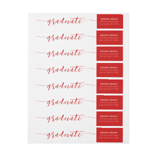Rode afstudeerscriptie moderne wrap-around label