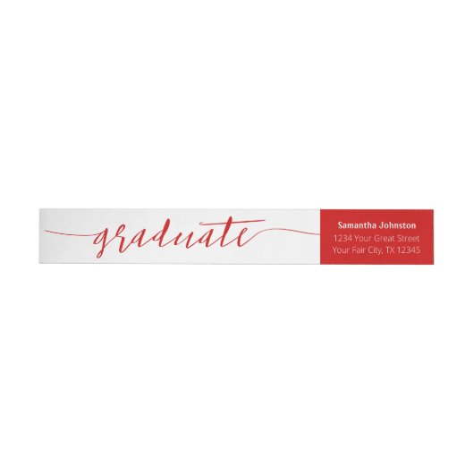 Rode afstudeerscriptie moderne wrap-around label (Individueel)