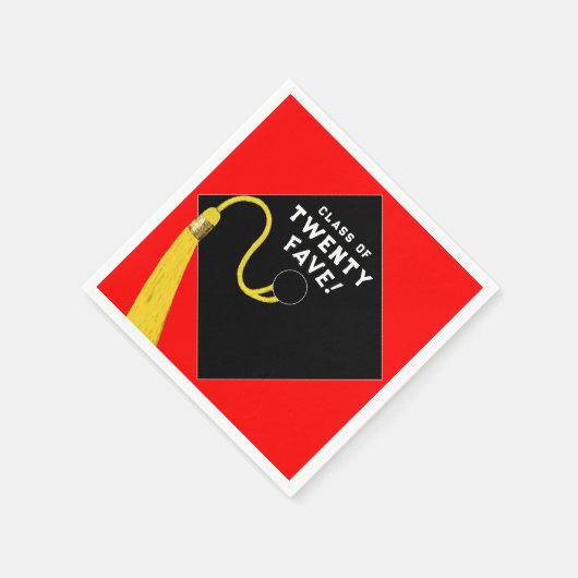 Rode Afstuderen 2025 Servet (Hoek)