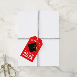 Rode afstuderen 2026 Op maat gemaakt Cadeaulabel