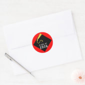Rode Afstuderen 2026 Ronde Sticker (Envelop)