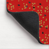 Rode Afstuderen Confetti Mousepad Muismat (Hoek)