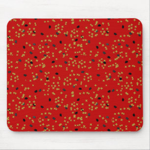 Rode Afstuderen Confetti Mousepad Muismat