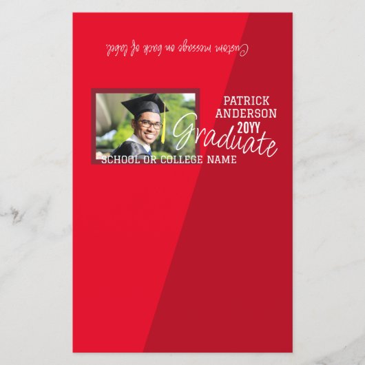 Rode Afstuderen DIY Snoep Bar Wrapper Flyer (Voorkant)