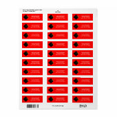 Rode Afstuderen Etiket (Full Sheet)