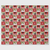 Rode Afstuderen foto gepersonaliseerd 2025 Afstude Cadeaupapier (Vlak)