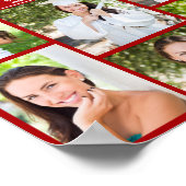 Rode Afstuderen fotocollage Aangepaste GraduPartij Poster (Hoek)