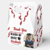 Rode Afstuderen fotoklas van 2025 Graduation Party Bedankdoosjes (Geopend)