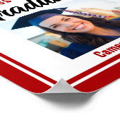 Rode Afstuderen - Gepersonaliseerde Afstuderen fot Poster (Hoek)