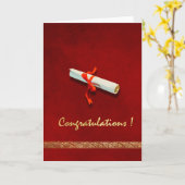 Rode Afstuderen Kaart (Gele Bloem)