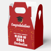 Rode Afstuderen Klasse van 2024 Gefeliciteerd Part Bedankdoosjes (Geopend)