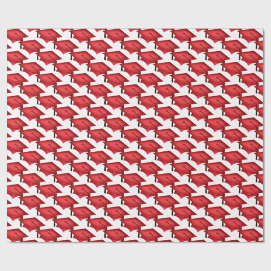 rode afstuderen petten met zwarte tassel cadeaupapier (Vlak)