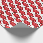 rode afstuderen petten met zwarte tassel cadeaupapier (Hoek)