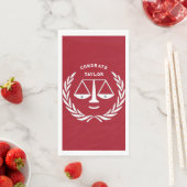 Rode afstuderen rechten servet (Insitu)