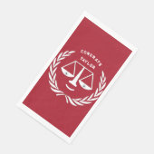 Rode afstuderen rechten servet (Hoek)