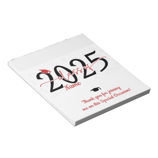 Rode Afstuderen Snoep Bar Wraps Party Favoriet Notitieblok (Schuin)