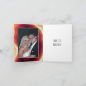 Rode agaat slice geode bruiloft dank u foto bedankkaart (Binnen)