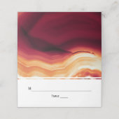 Rode agaat slice geode marmer bruiloft gevouwen es plaatskaartje (Buitenkant ongevouwen)