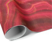 Rode-agaatmarmer Cadeaupapier (Rol Hoek)