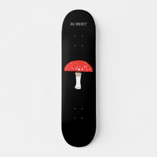 Rode agarische vliegenpaddenstoel met monogram persoonlijk skateboard