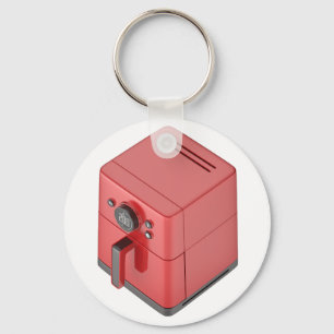 Rode airfryer sleutelhanger