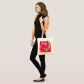 Rode Alarmlilly waterverf Tote Bag (Voorkant (model))