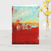 Rode Alaska Abstracte Kaart (Gele Bloem)